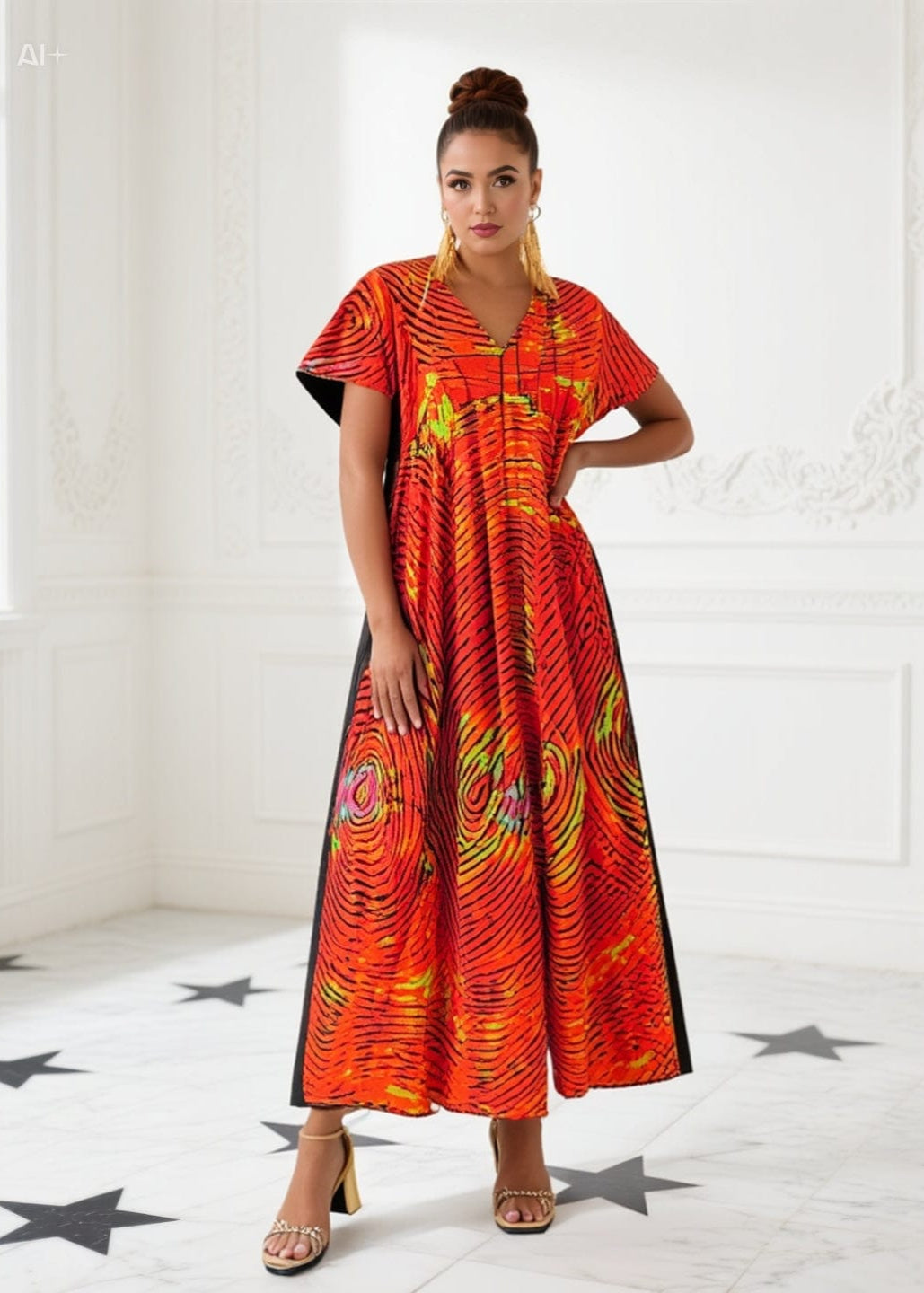 Bola Nangabe Dress The Royal Bloom Reversible Kaftan