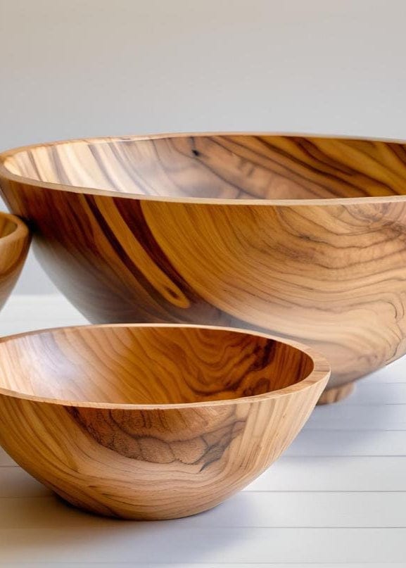 Diadota Home Accessories Brown / 8 Jivu Wooden Round Bowl