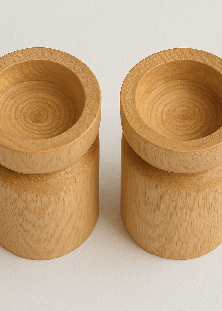 Diadota Home Accessories Brown ANGAZA CANDLE HOLDER SET