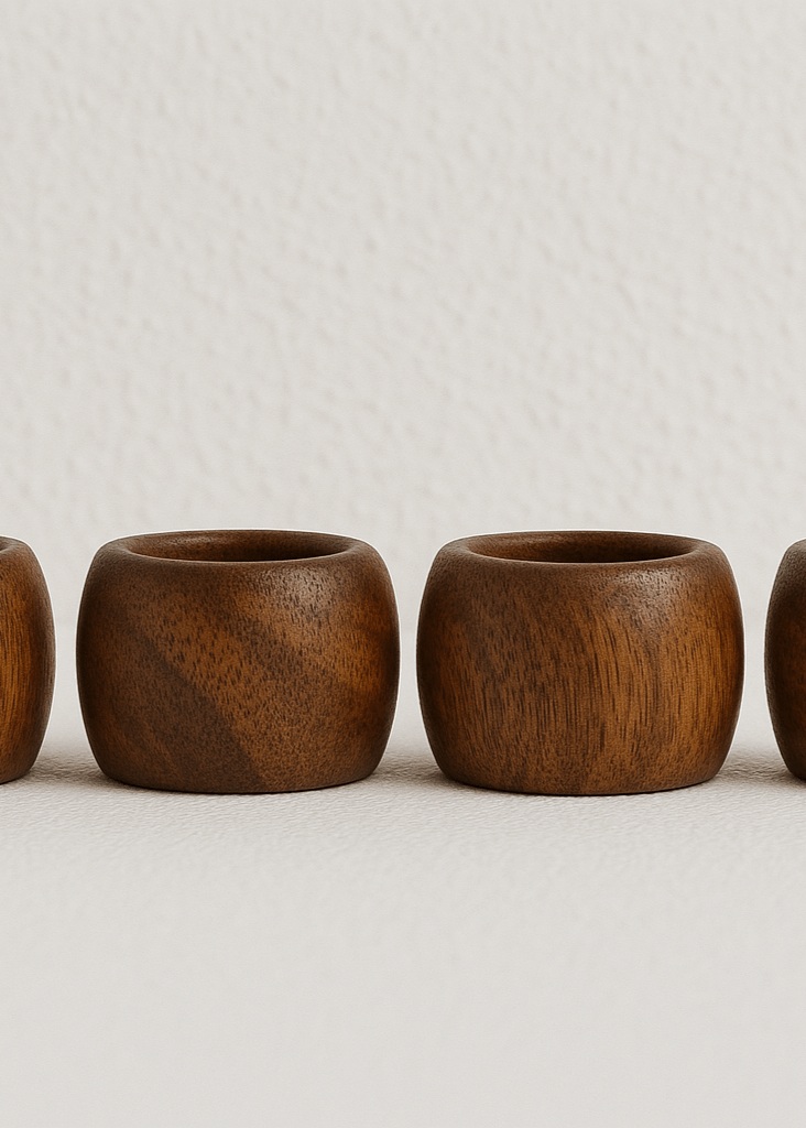Diadota Home Accessories Brown DUARA NAPKIN RINGS SET (4)