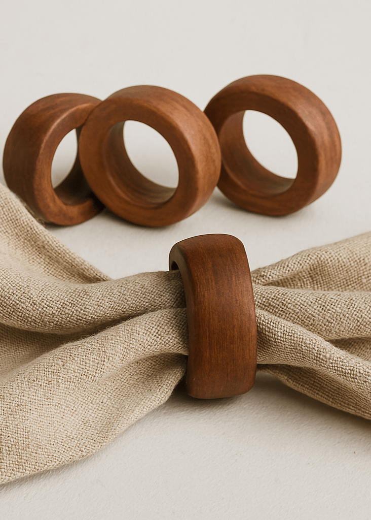 Diadota Home Accessories Brown RINA NAPKIN RINGS