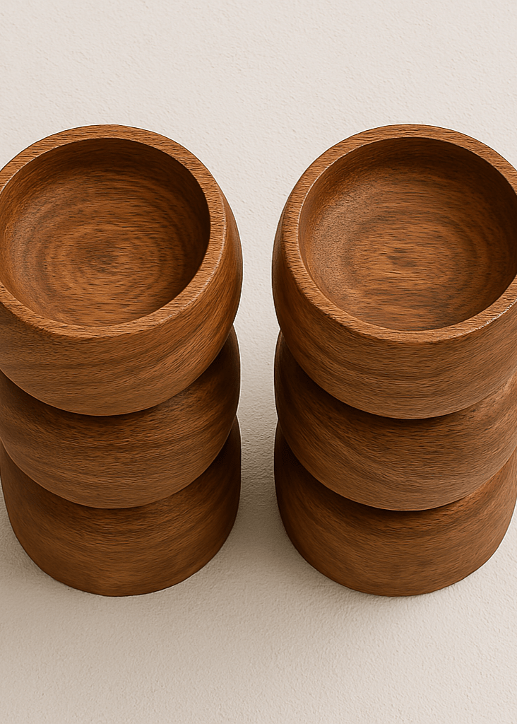 Diadota Home Accessories Brown TIA CANDLESTICKS SET