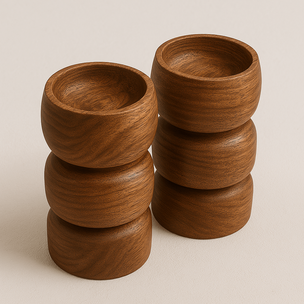 Diadota Home Accessories Brown TIA CANDLESTICKS SET