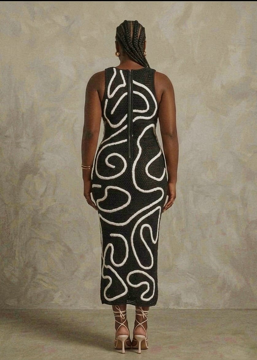 Dzini Dresses Enyo Crochet Maxi Dress