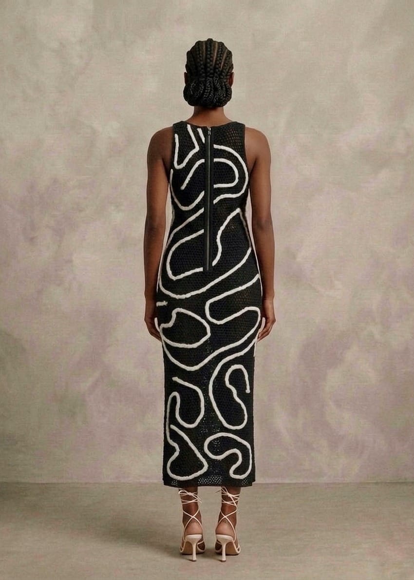 Dzini Dresses Enyo Crochet Maxi Dress