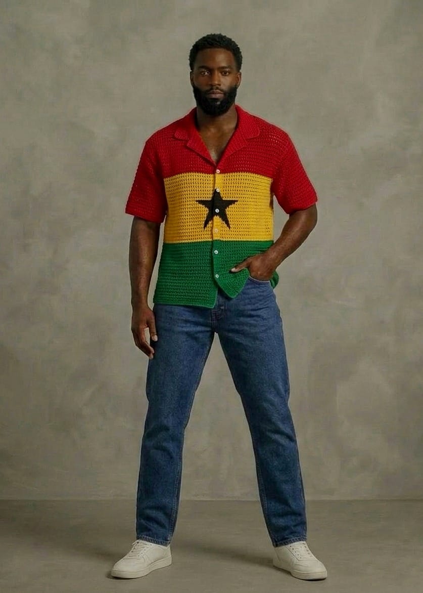 Dzini Tops & T-Shirts Ghanani Crochet Shirt (Male)