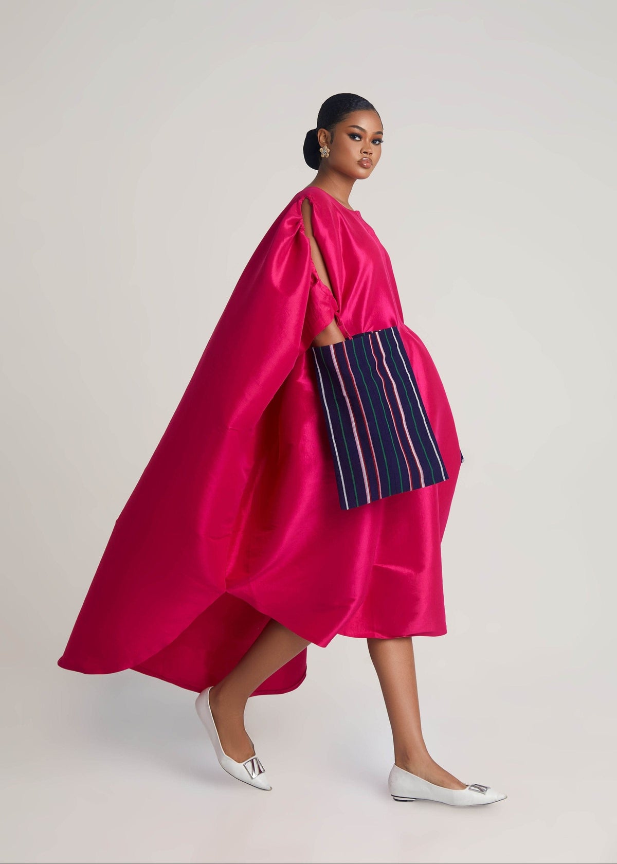 Ehi Woman Bubu Pink / One size Ehi Bubu with Oversized Aso Oke Pockets