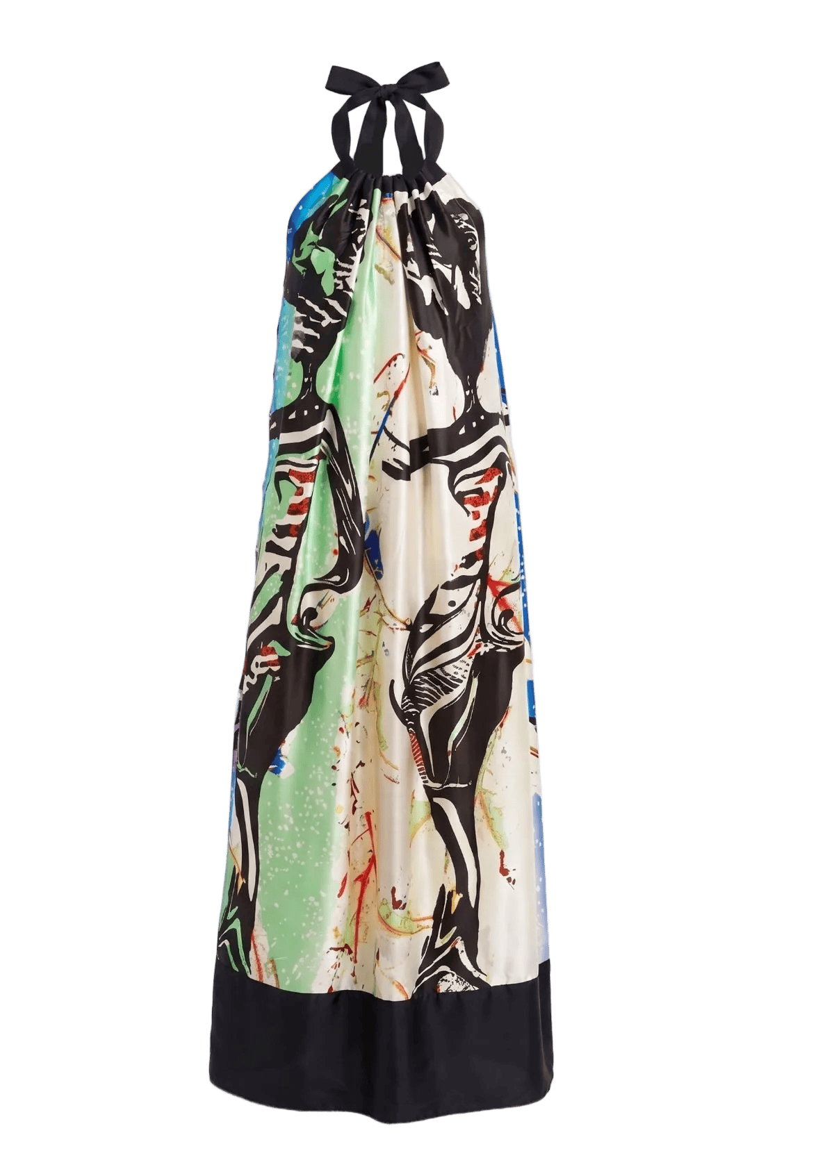 Eki Silk Dresses One size / Green Maxi Emerald Floor length: 100% Mulberry Silk African Print Dress