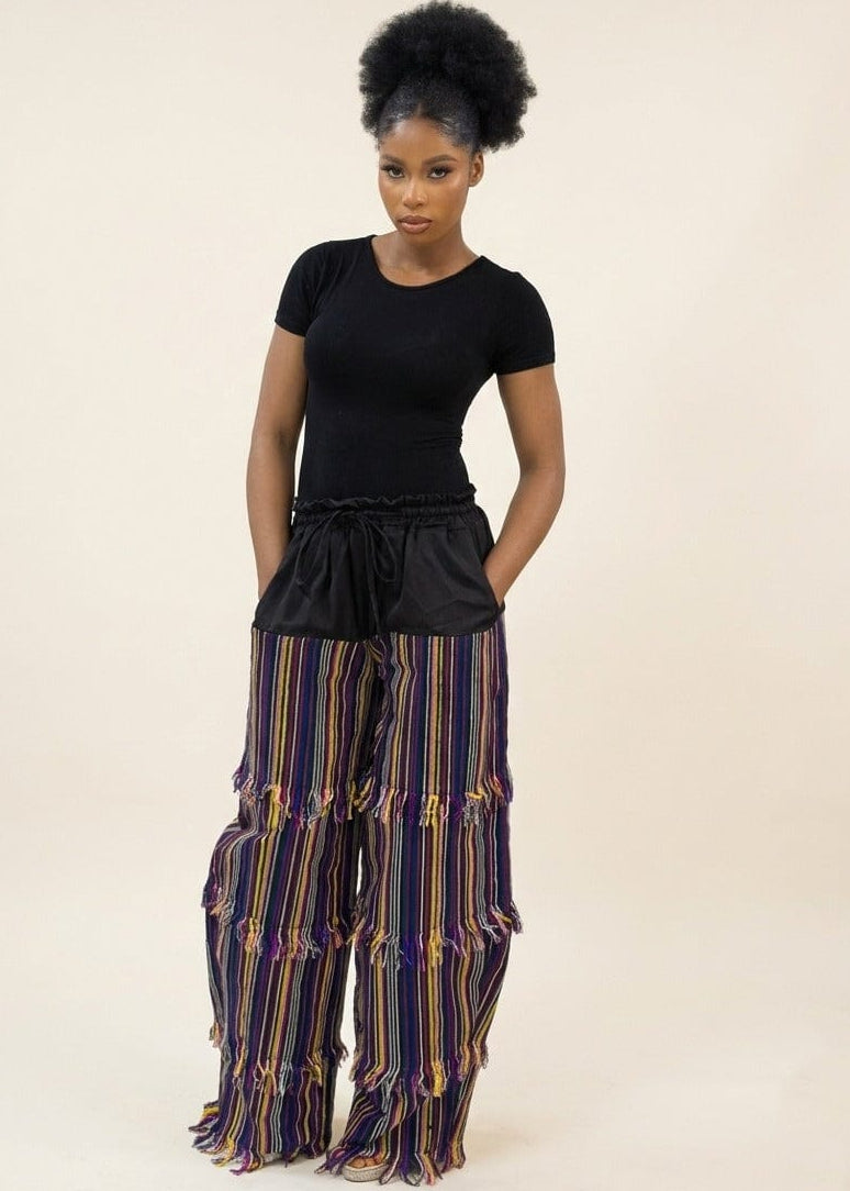 Emem Okwoche Pants Emiti Fringe Ball Trousers