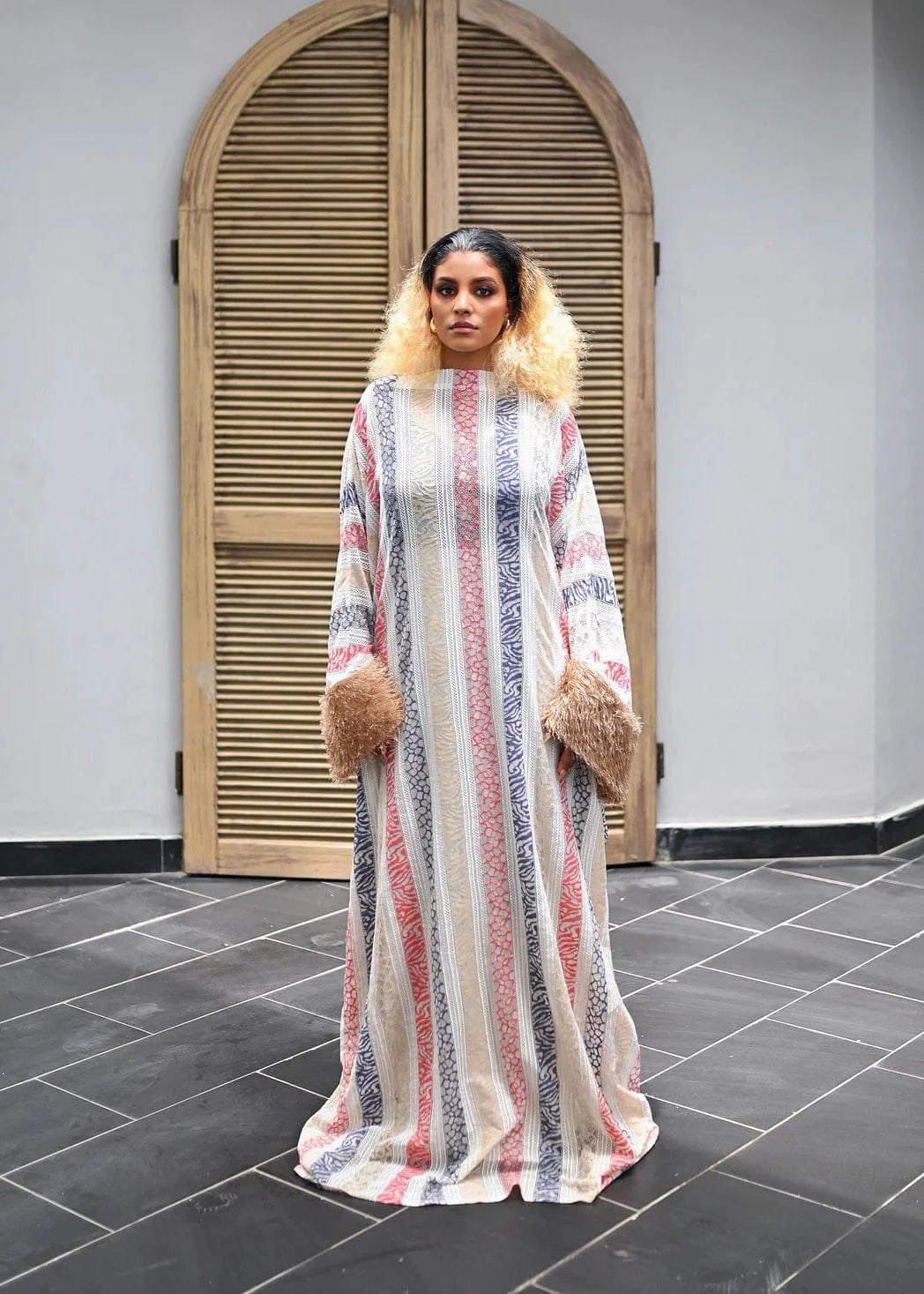 Flaunt Archive Bubu Ori Striped Boubou Dress