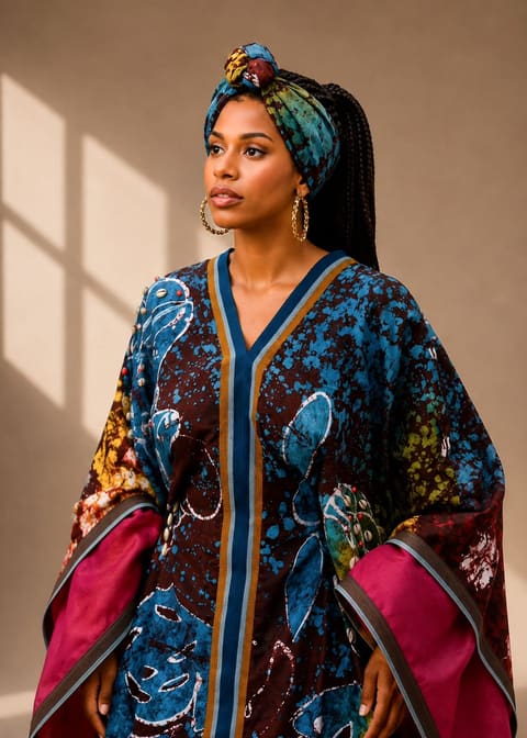 Good Girl Code Bubus & Kaftans SAHARA KAFTAN (AZURE)