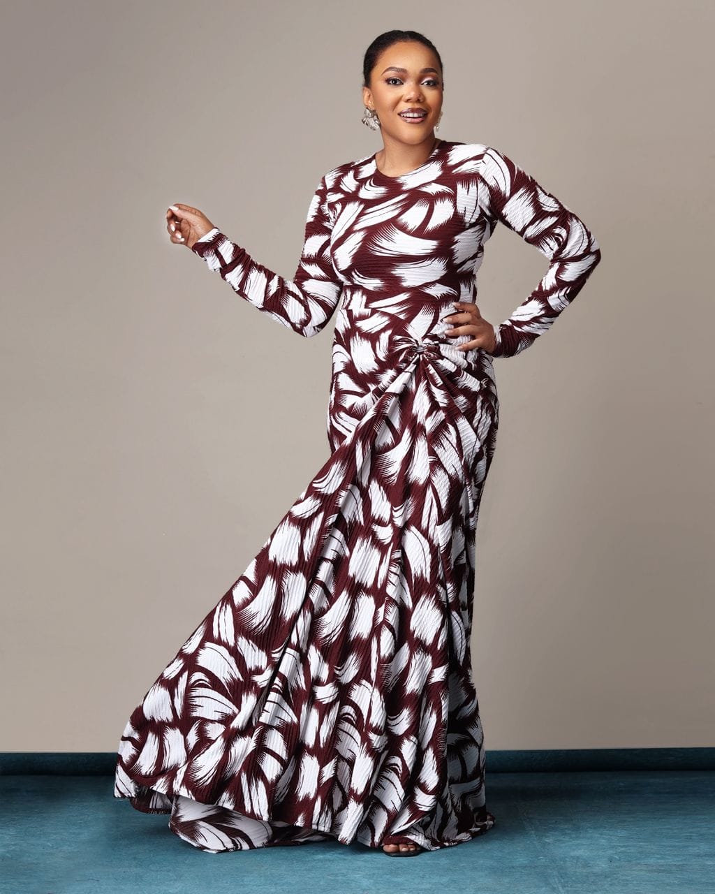 Kayla Maxi Dress - Brown - African Fashion by Gozi Fego