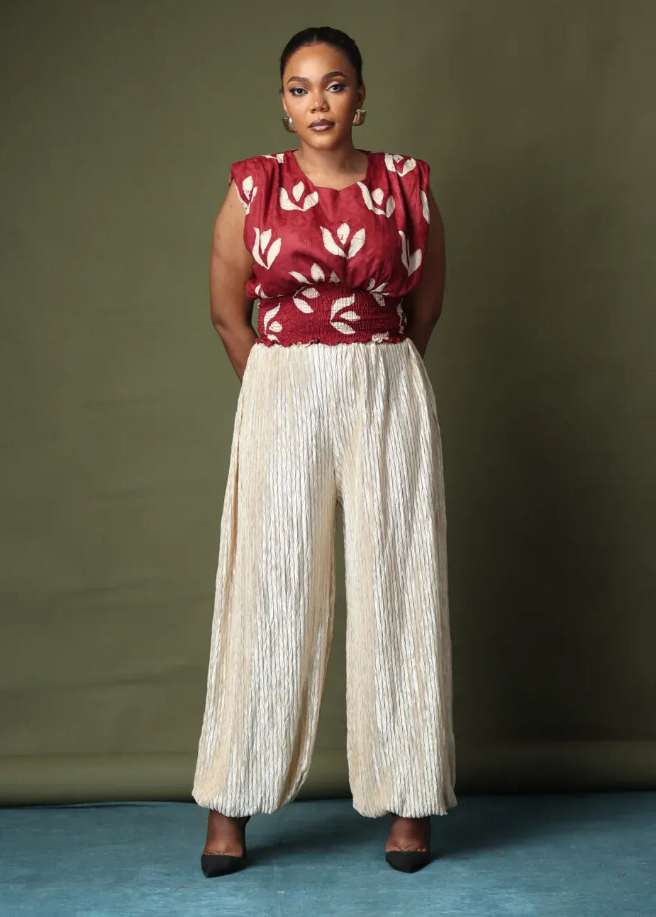 Gozi Fego Dress Olanma pant set