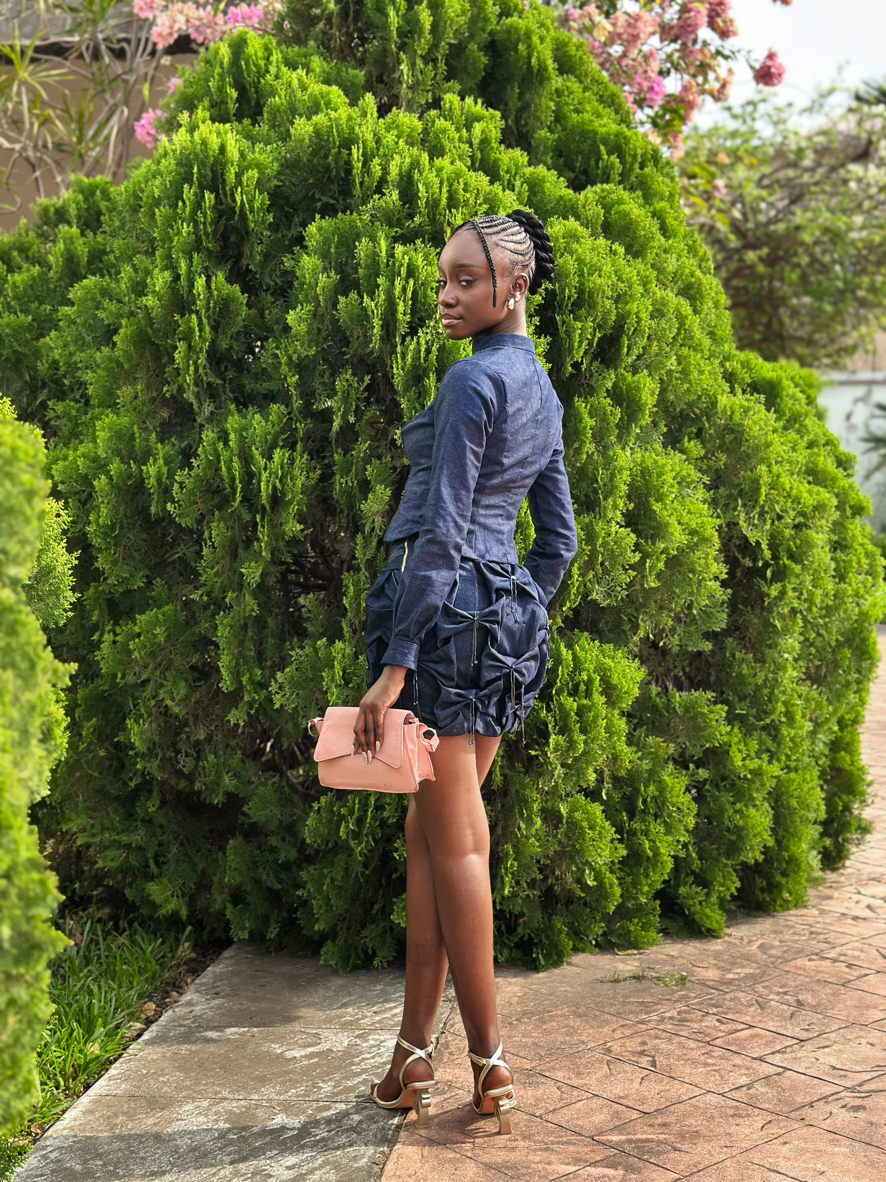 IQUO Co-Ord Set Dara Beaded Skirt and Shirt Set