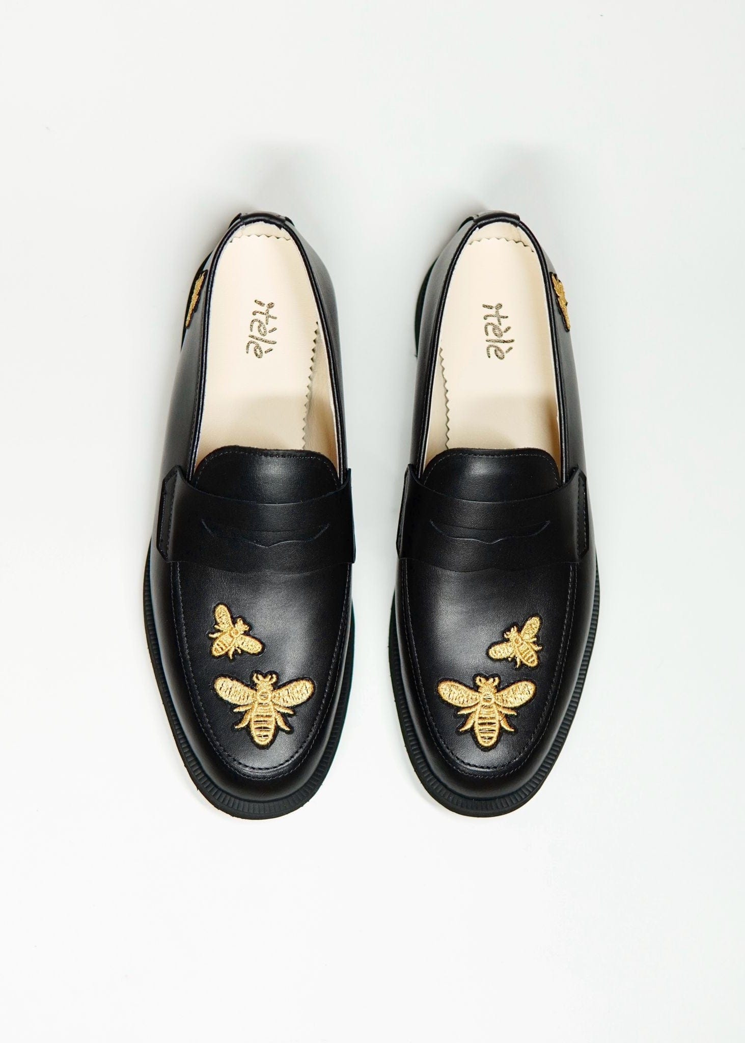 Itele Footwear Black Hive Black Penny Loafer