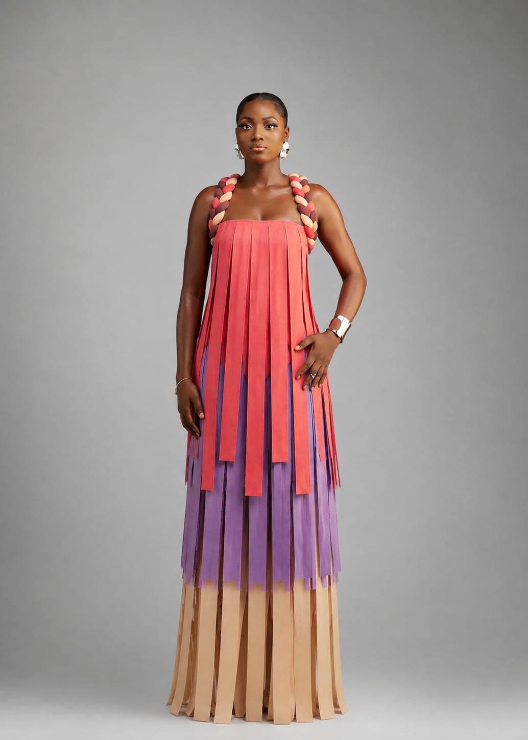 Iwari Bubus & Kaftans Tiered strips dress