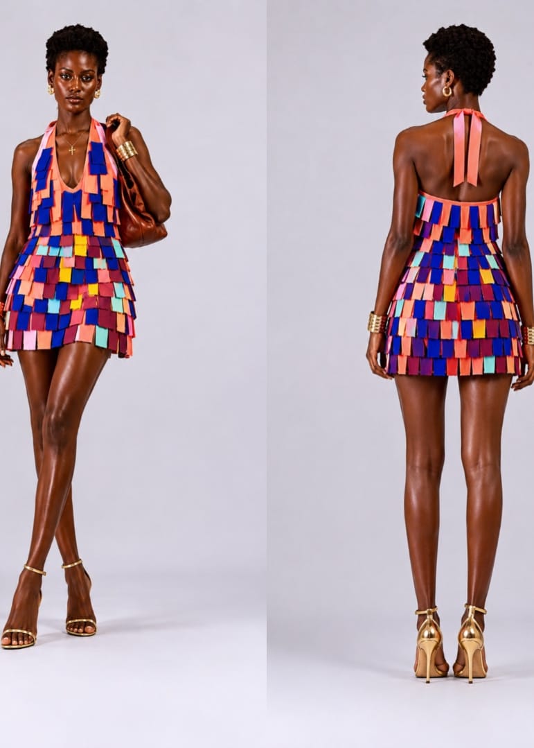 Iwari Dresses Strips mini dress