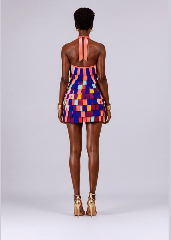 Iwari Dresses Strips Mini Dress