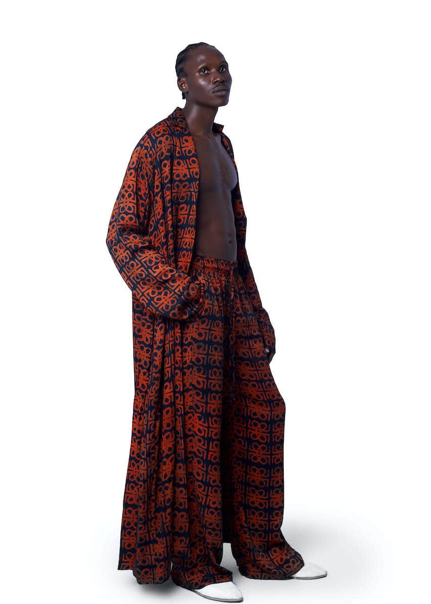 Jermaine Bleu Co-Ord Set JB Mono oversized Robe