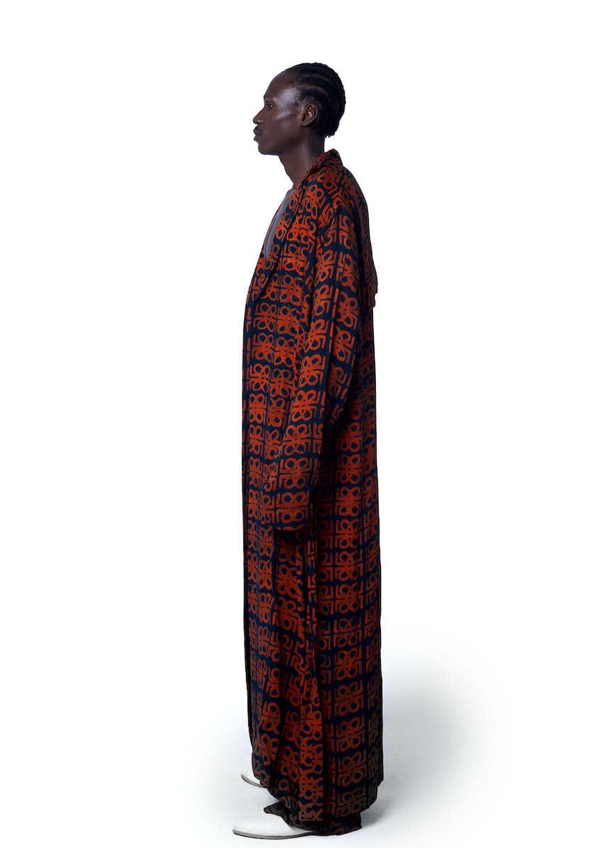 Jermaine Bleu Co-Ord Set JB Mono oversized Robe