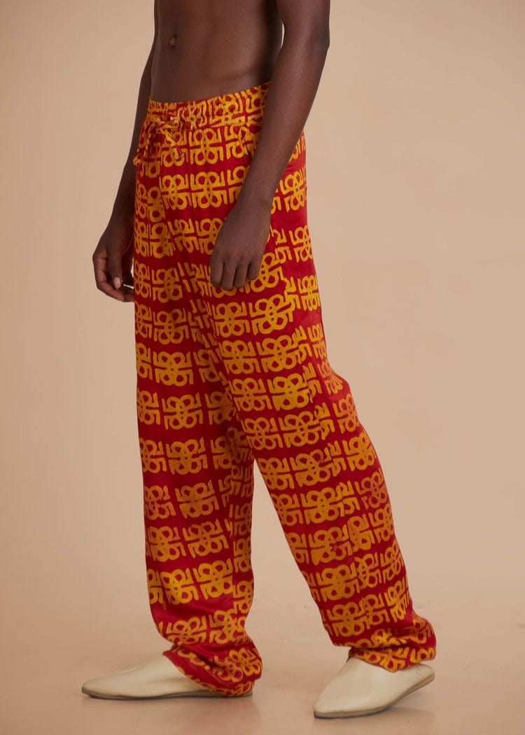 Jermaine Bleu Pants Orange / S JB Monogram Batik Print Pant