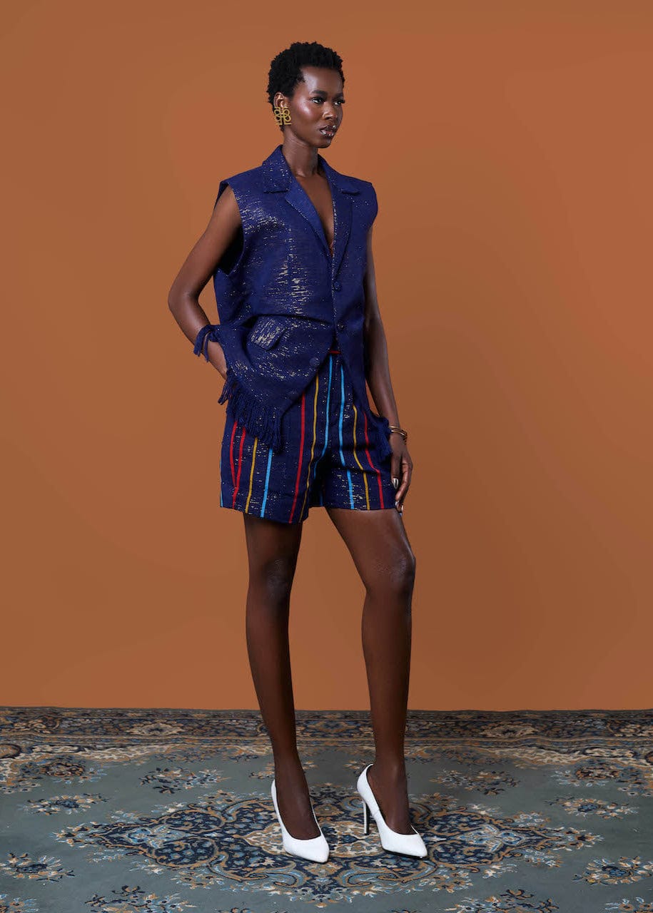 Jermaine Bleu Short JB Stripe Shorts