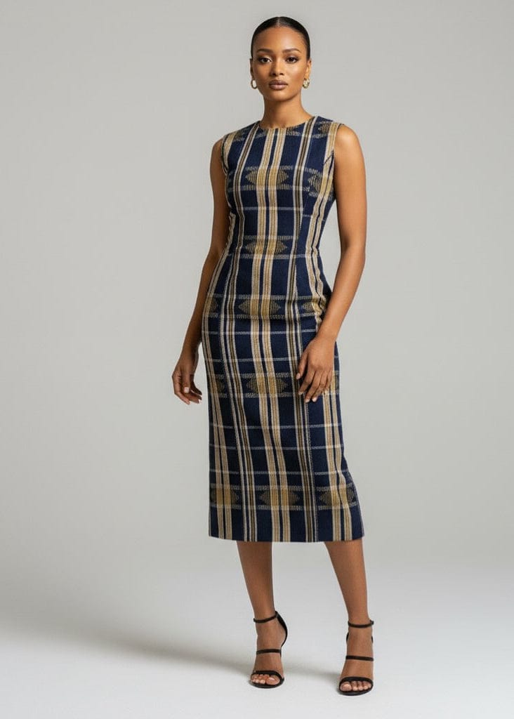 KÀAYA Reneè Sculpt Aso Oke Muscle Cut Dress