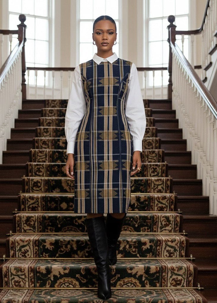 KÀAYA Reneè Sculpt Aso Oke Muscle Cut Dress