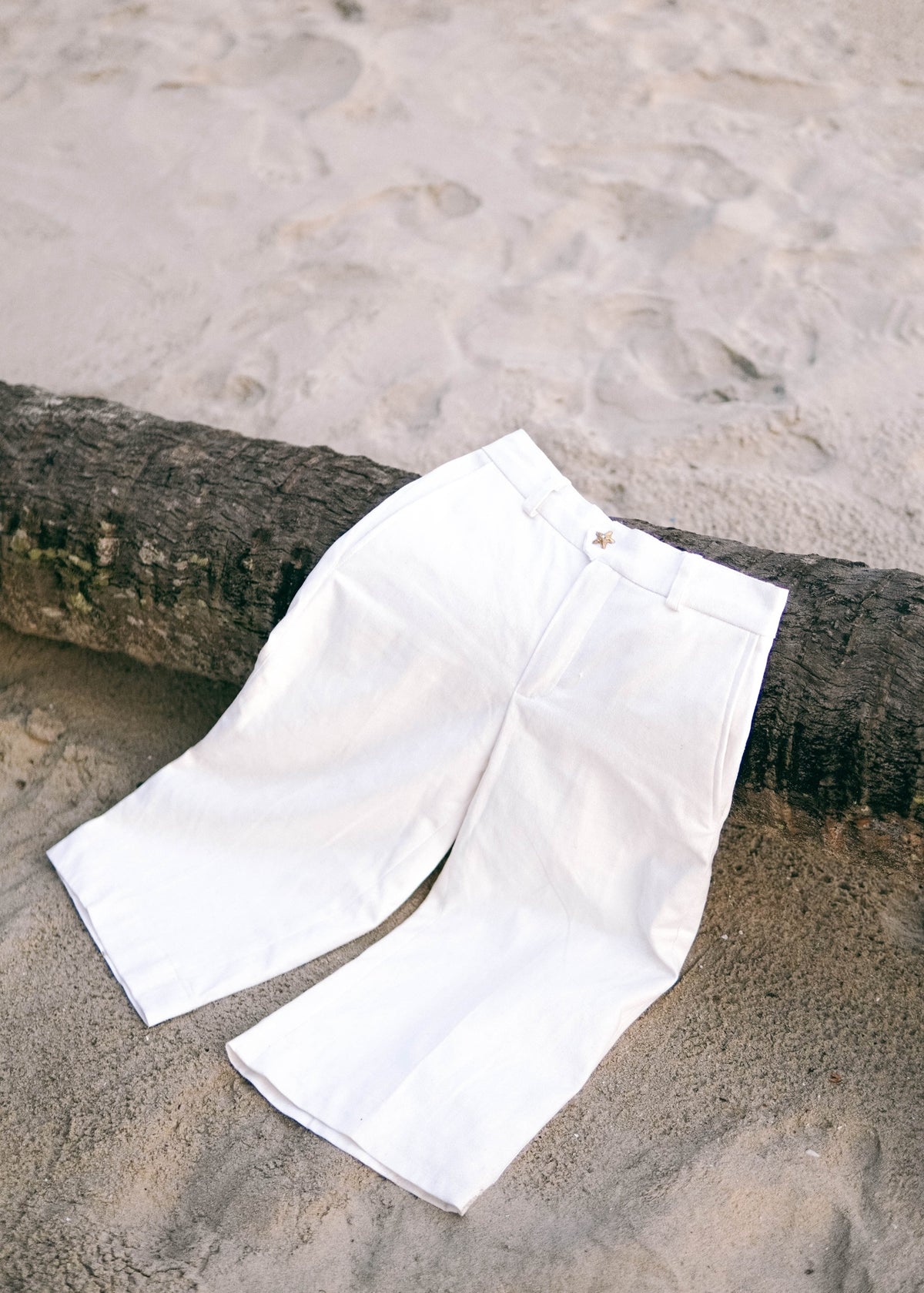 Marina II Jorts - White - Linen - Pants - African Fashion by Kente Gentlemen