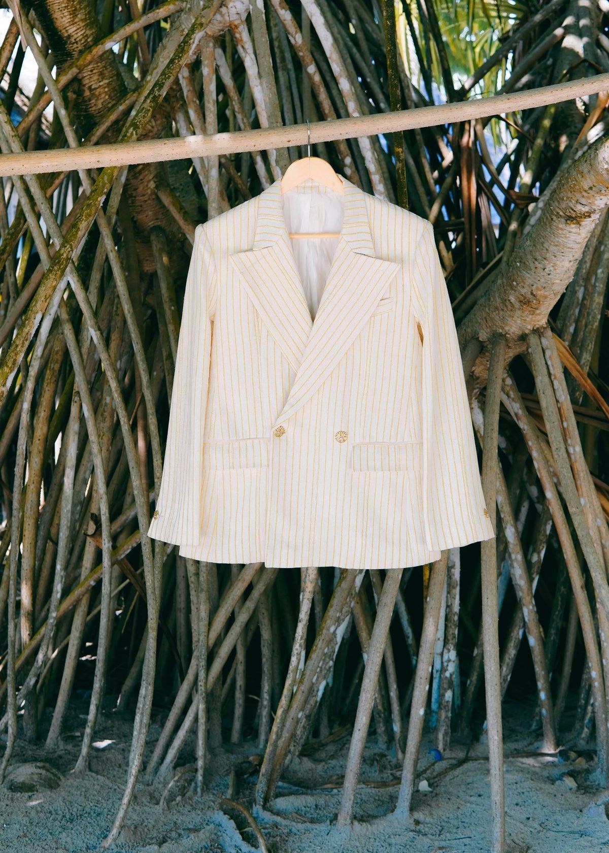 Sika Suit Jacket - White - Cotton - Suits - African Fashion by Kente Gentlemen