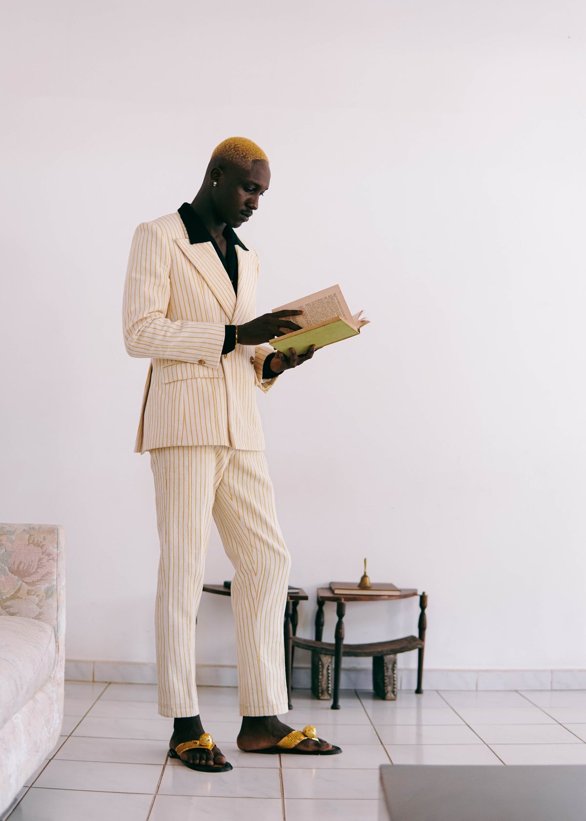 Sika Suit Jacket - White - Cotton - Suits - African Fashion by Kente Gentlemen