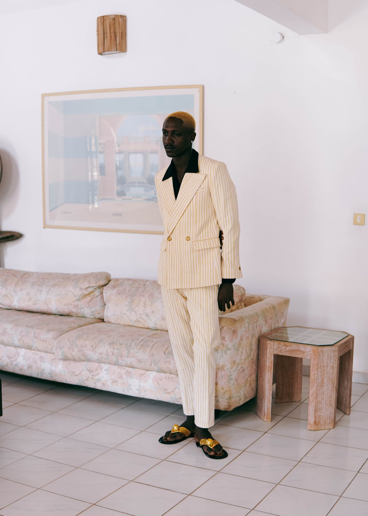 Sika Suit Jacket - White - Cotton - Suits - African Fashion by Kente Gentlemen