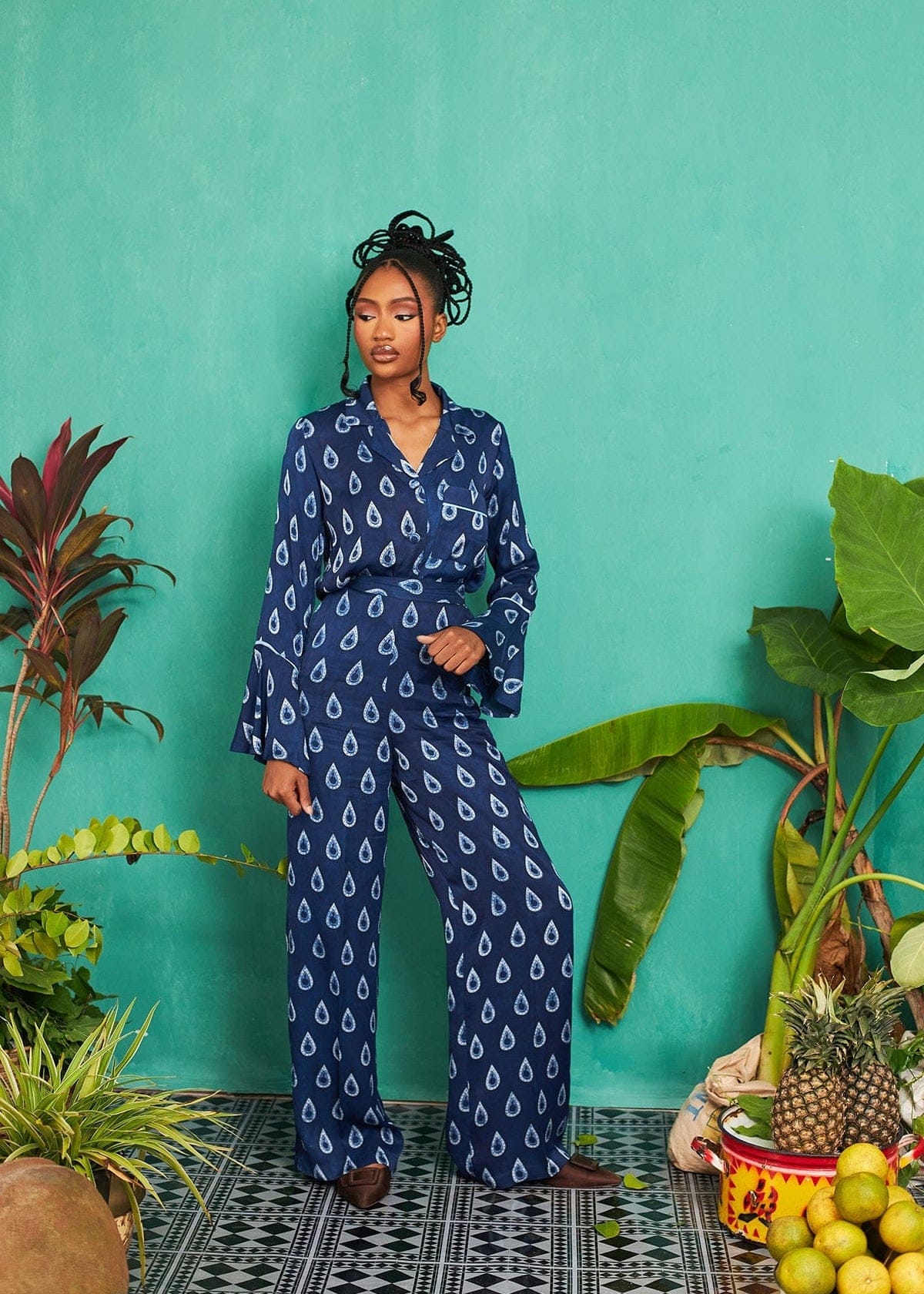 Kwelaku Co-Ord Set Raindrop Day-jama Set