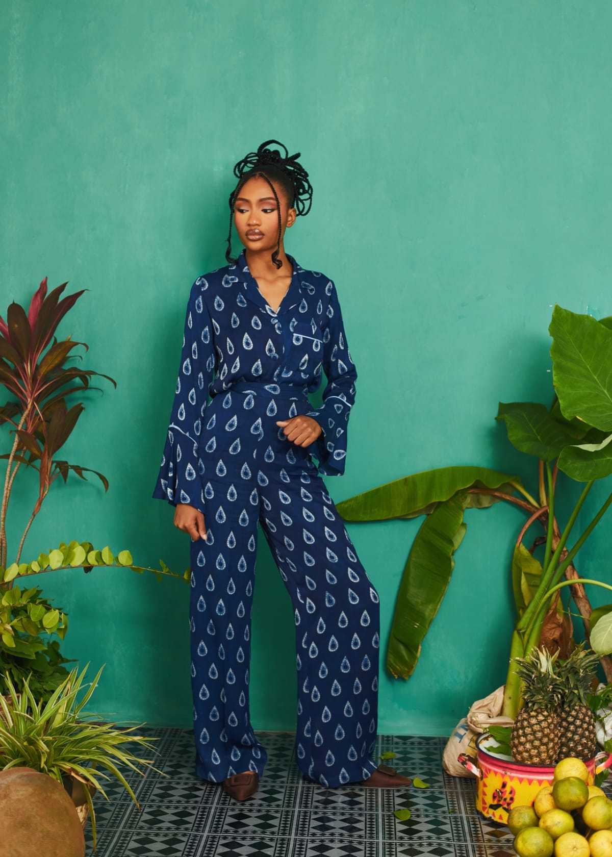 Kwelaku Co-ord Sets & Matching Sets Raindrop Day-jama Set