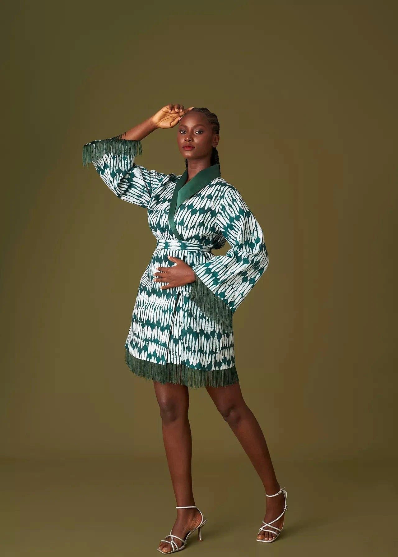 Kwelaku Dress Geomatric Batik Blazer Dress