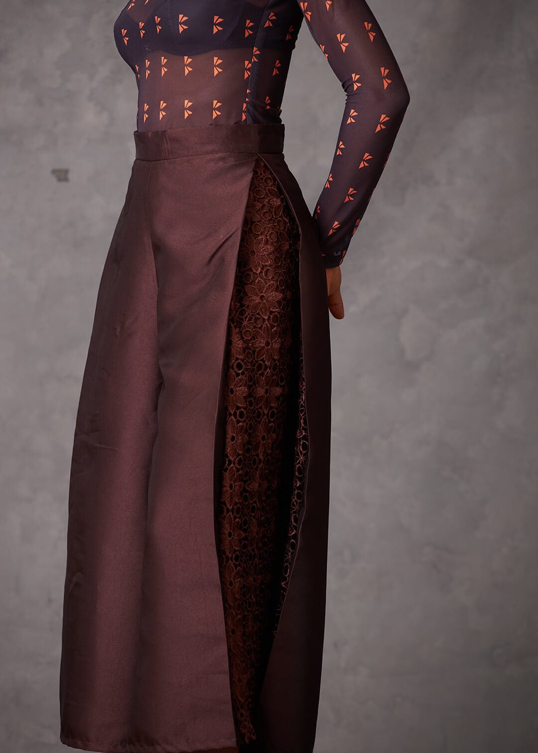 Kwelaku Pants Brown / 8 Nkwo Asymmetric Culottes