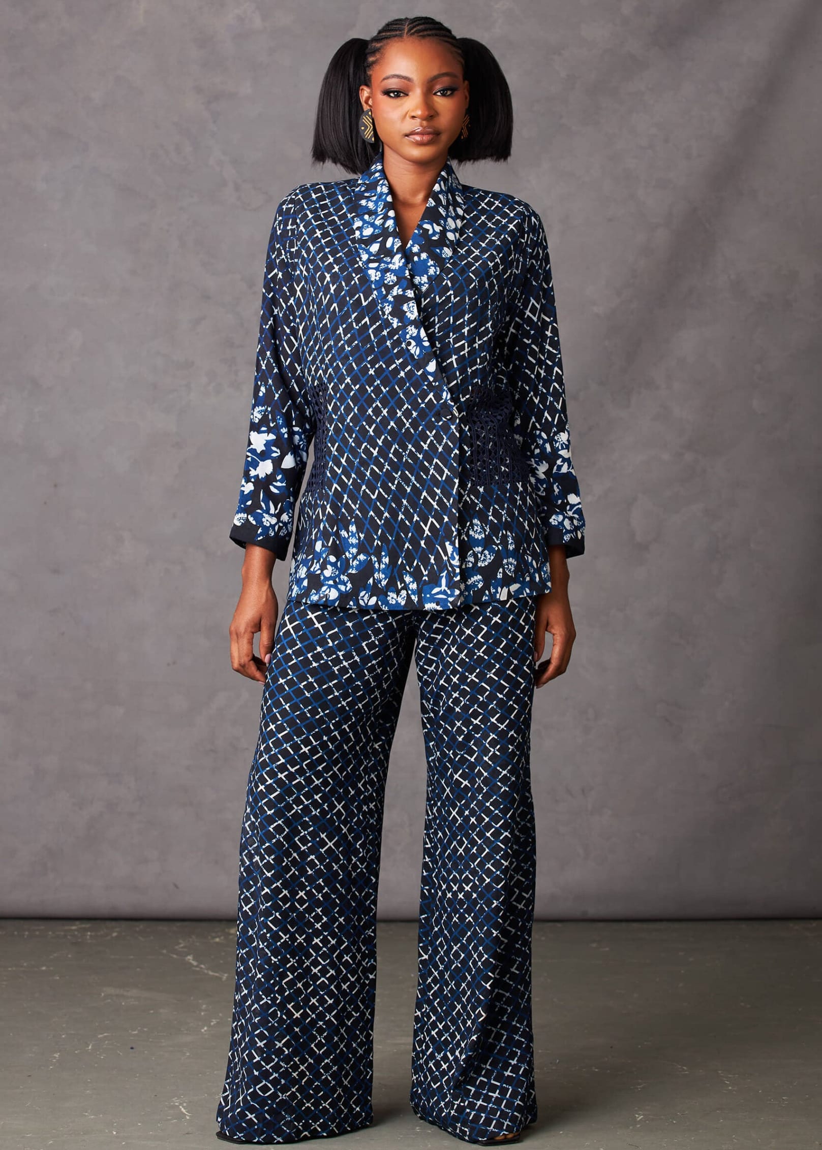 Kwelaku Pants Hybrid Abstract Wide-leg Pants