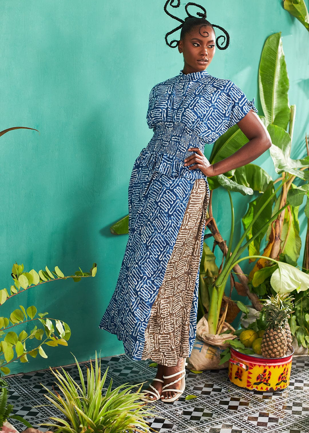 Kwelaku Women's Dress Indigo Asymmetric Midi dress