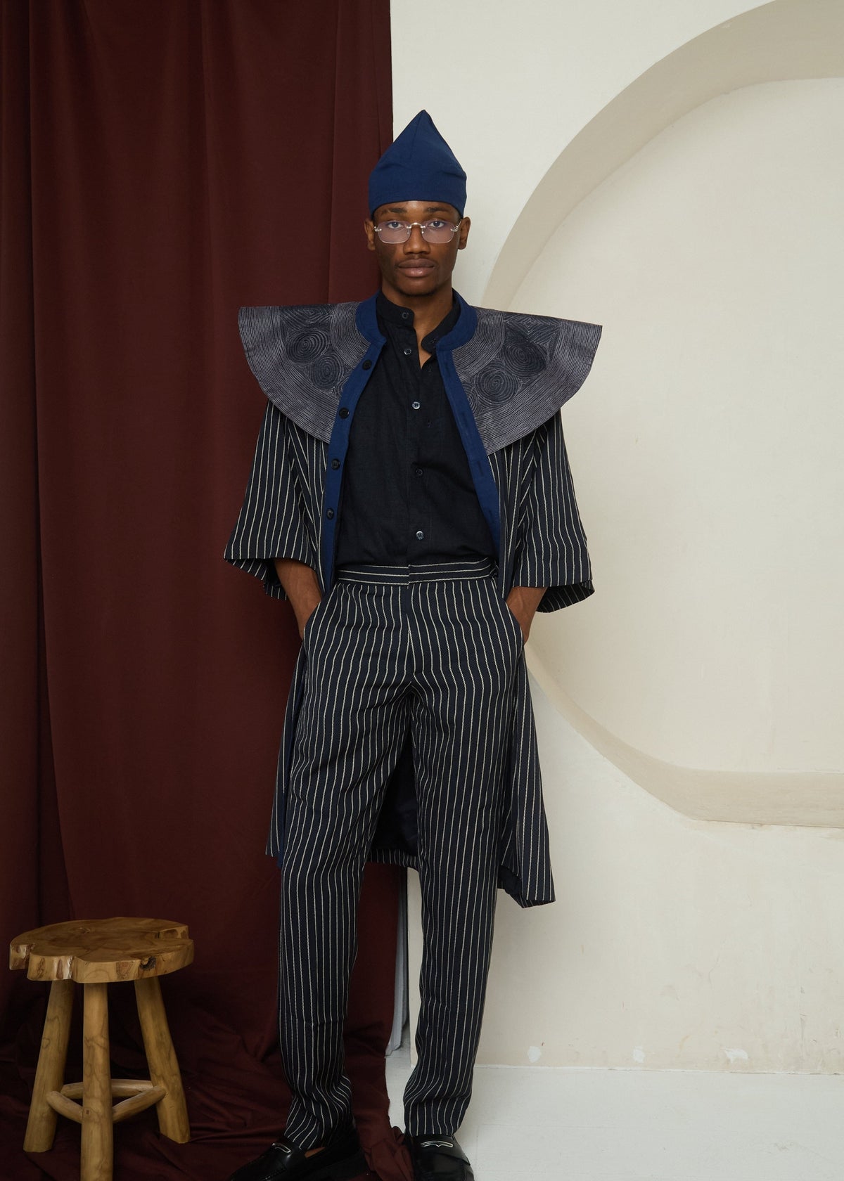 The Modern Aare (Aare Igbalode) - Dark Blue - Three pieces - African Fashion by Lekan Aare