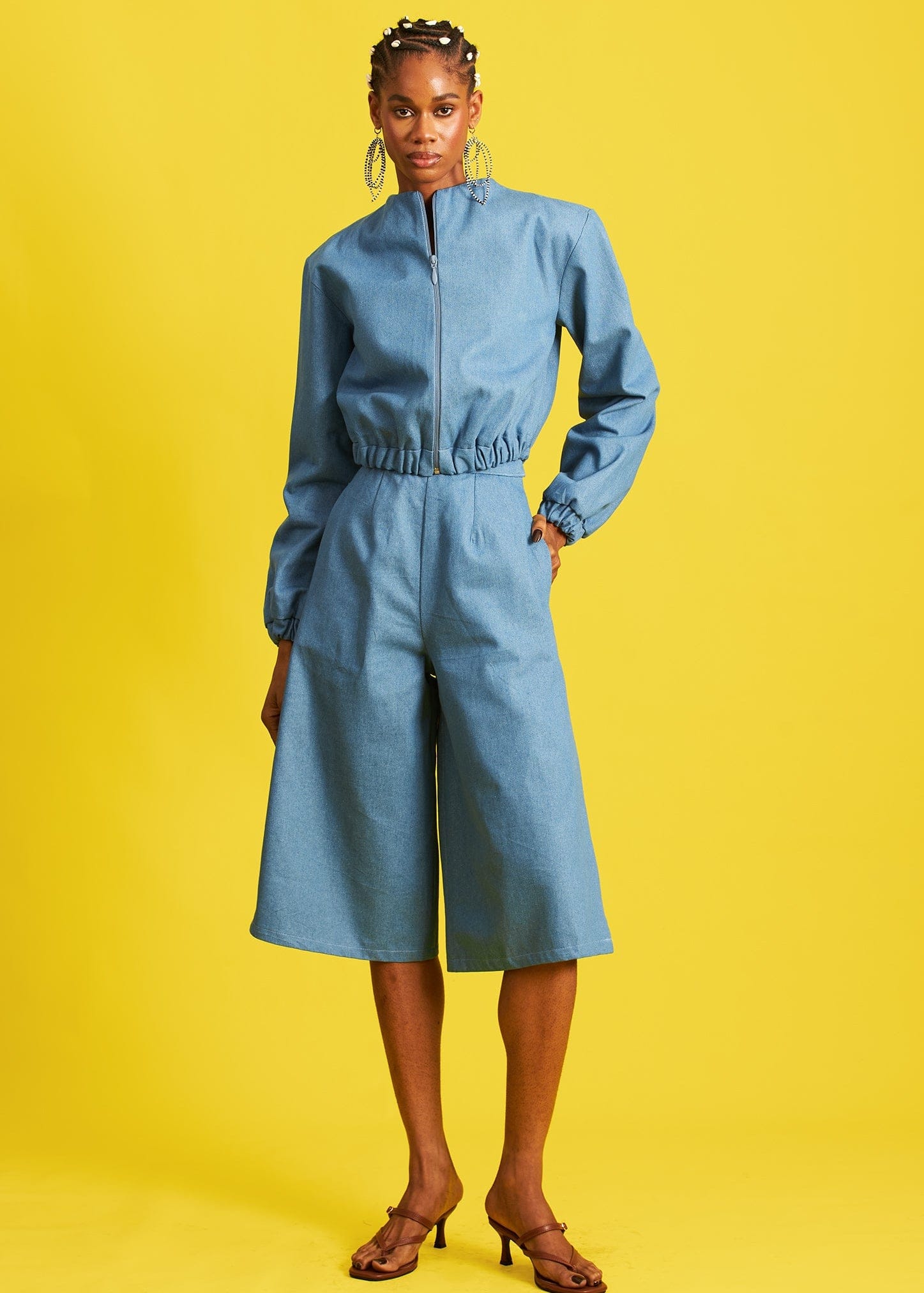 M.O.T Co-Ord Set Blue wash / S Nonye Denim Cotton Set