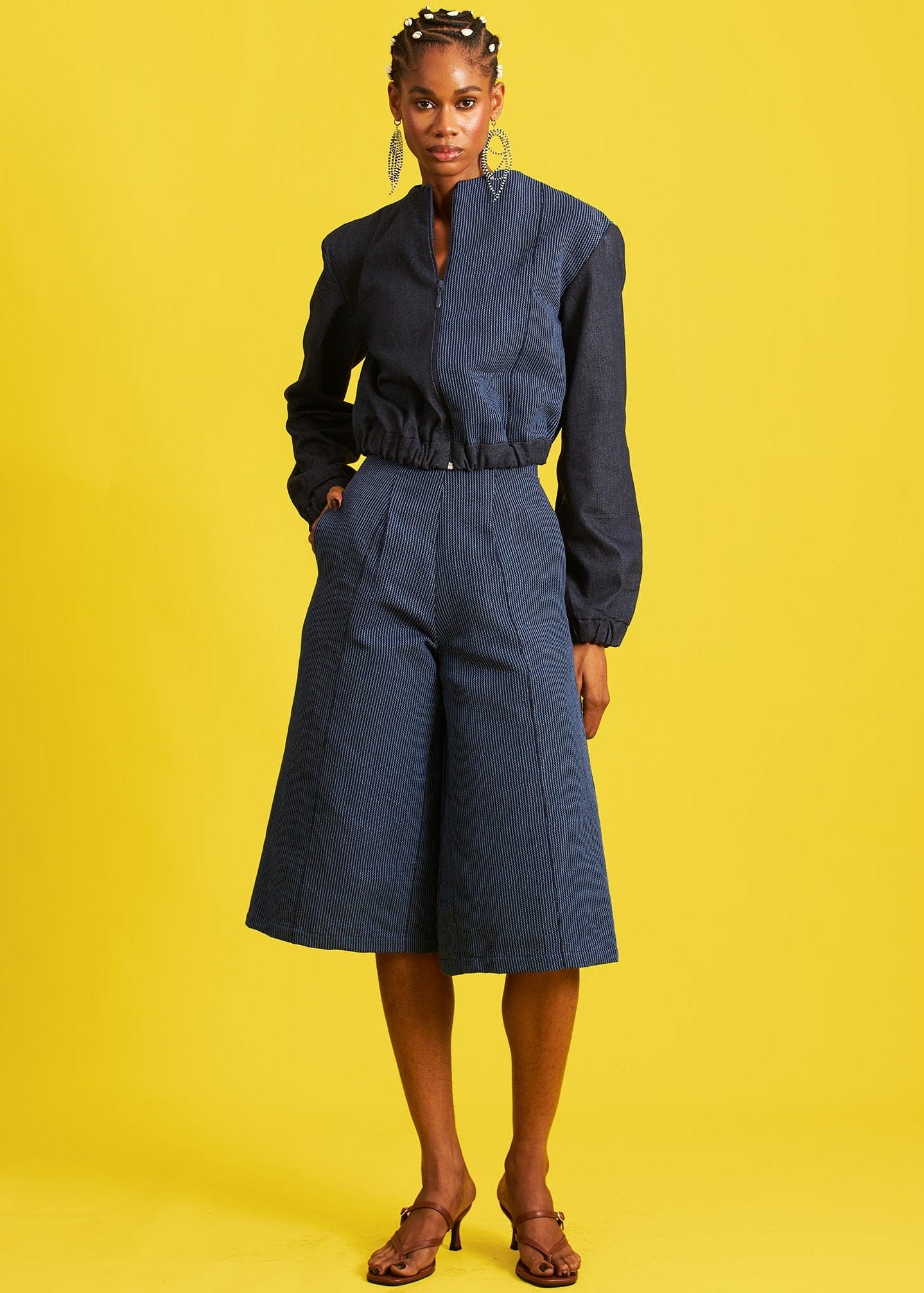 M.O.T Co-Ord Set Dark Blue / S Nonye Denim Cotton Set