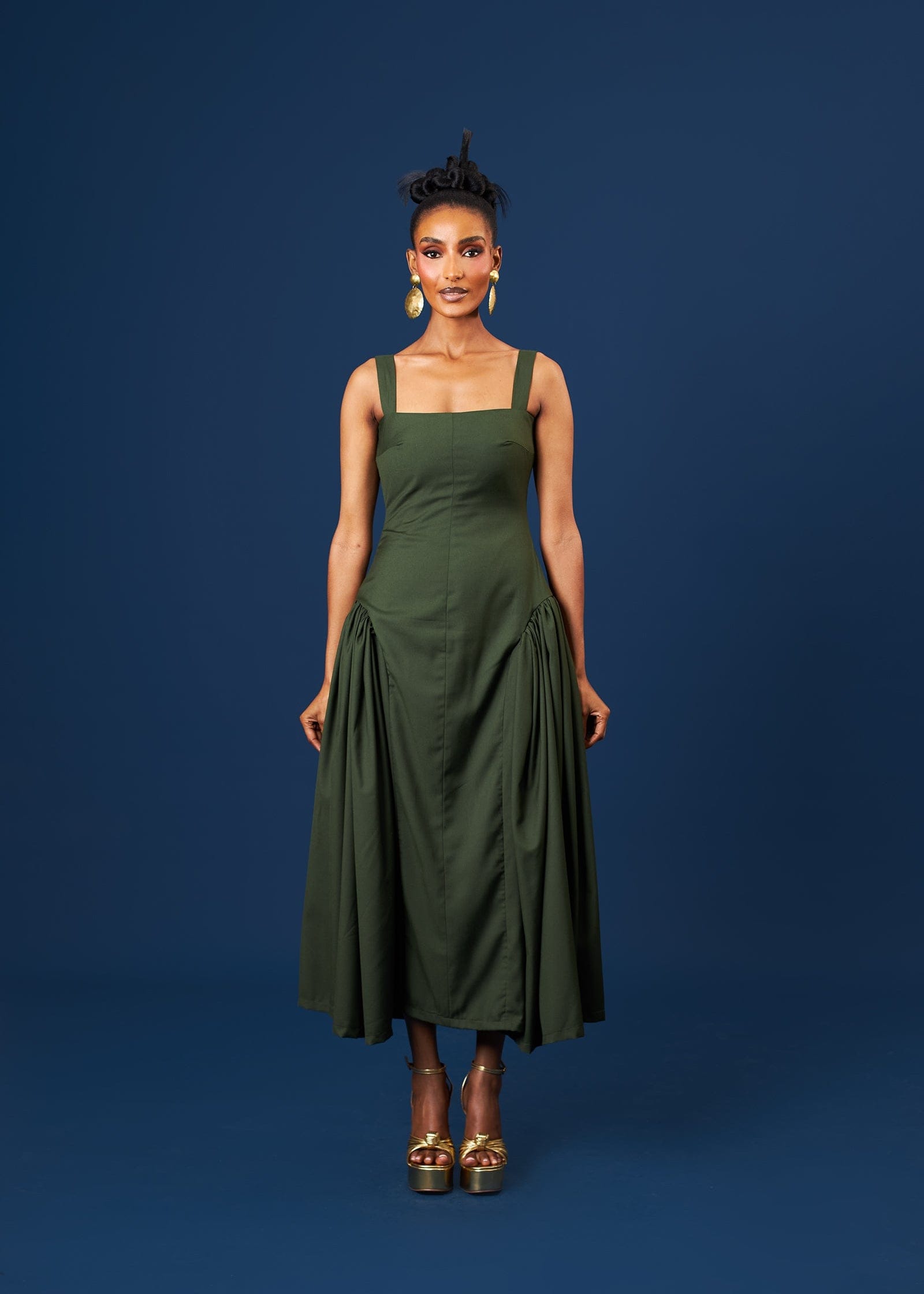 M.O.T Dress Olive Green / 6 Isoken Dress