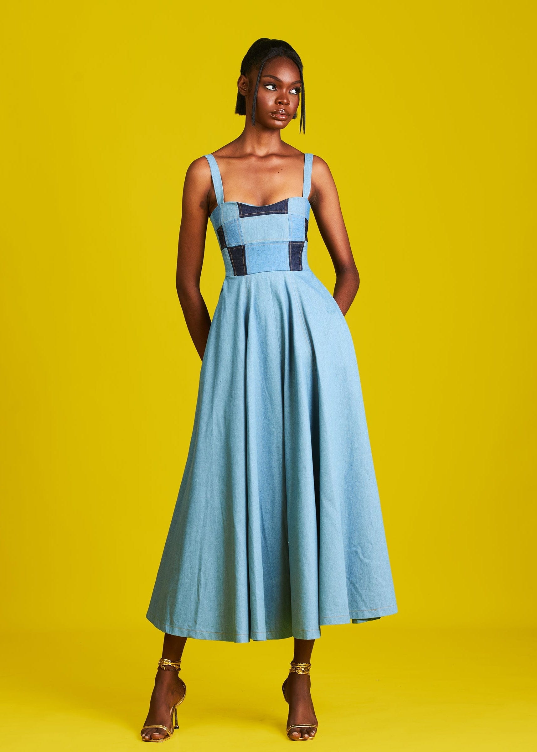 Kene Strap Dress (Patchwork) 1