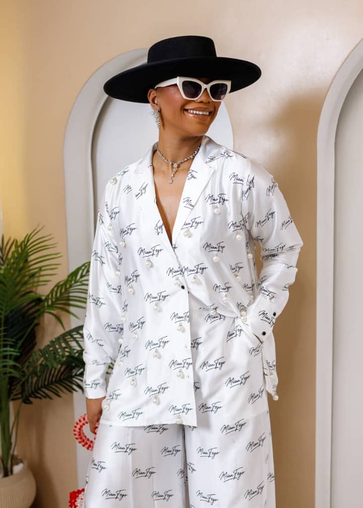 Mian Fego Co-ord Sets & Matching Sets White cavier set