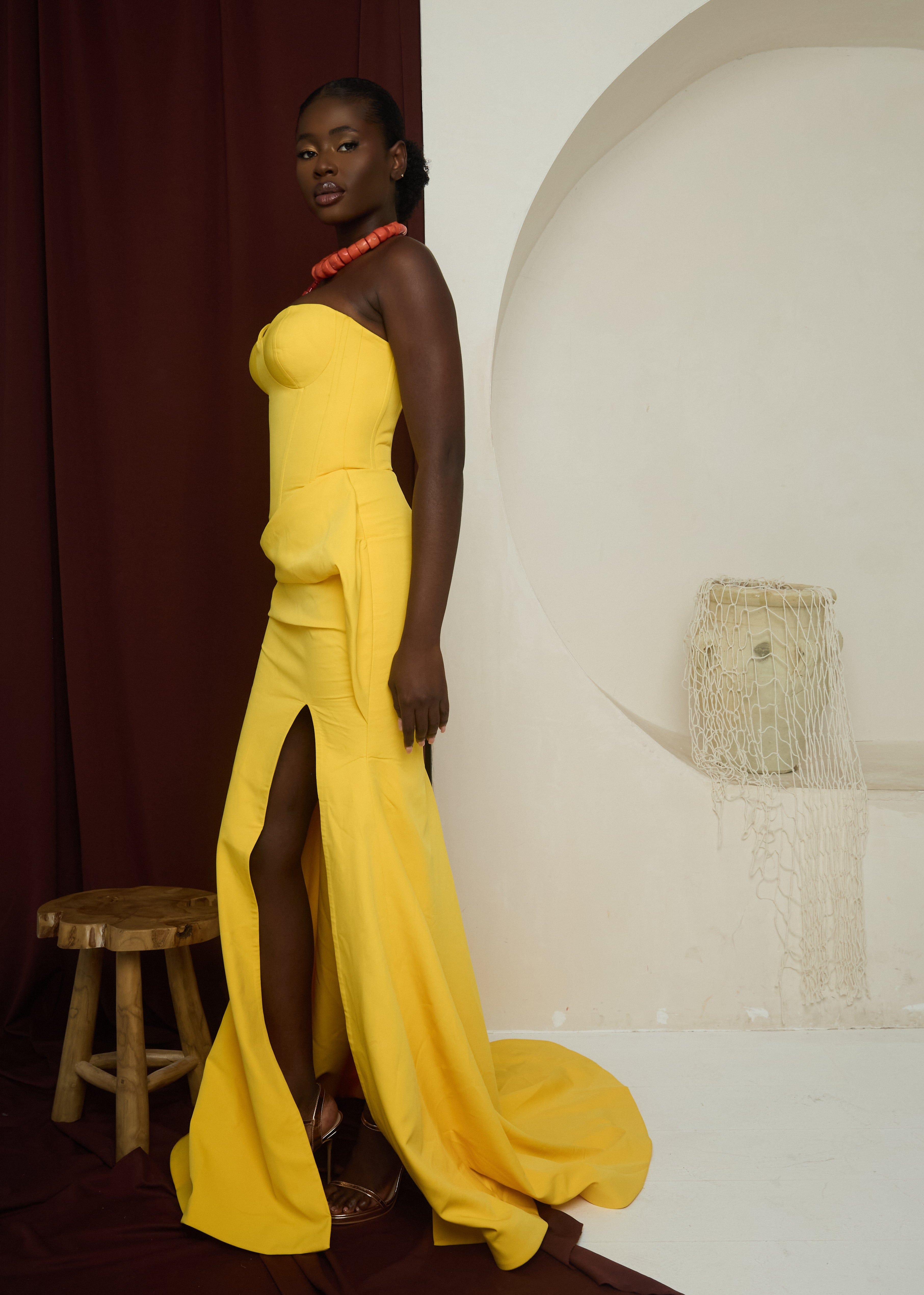 Motunrayo Dress Embrace Gown – Draped Sweetheart Corset