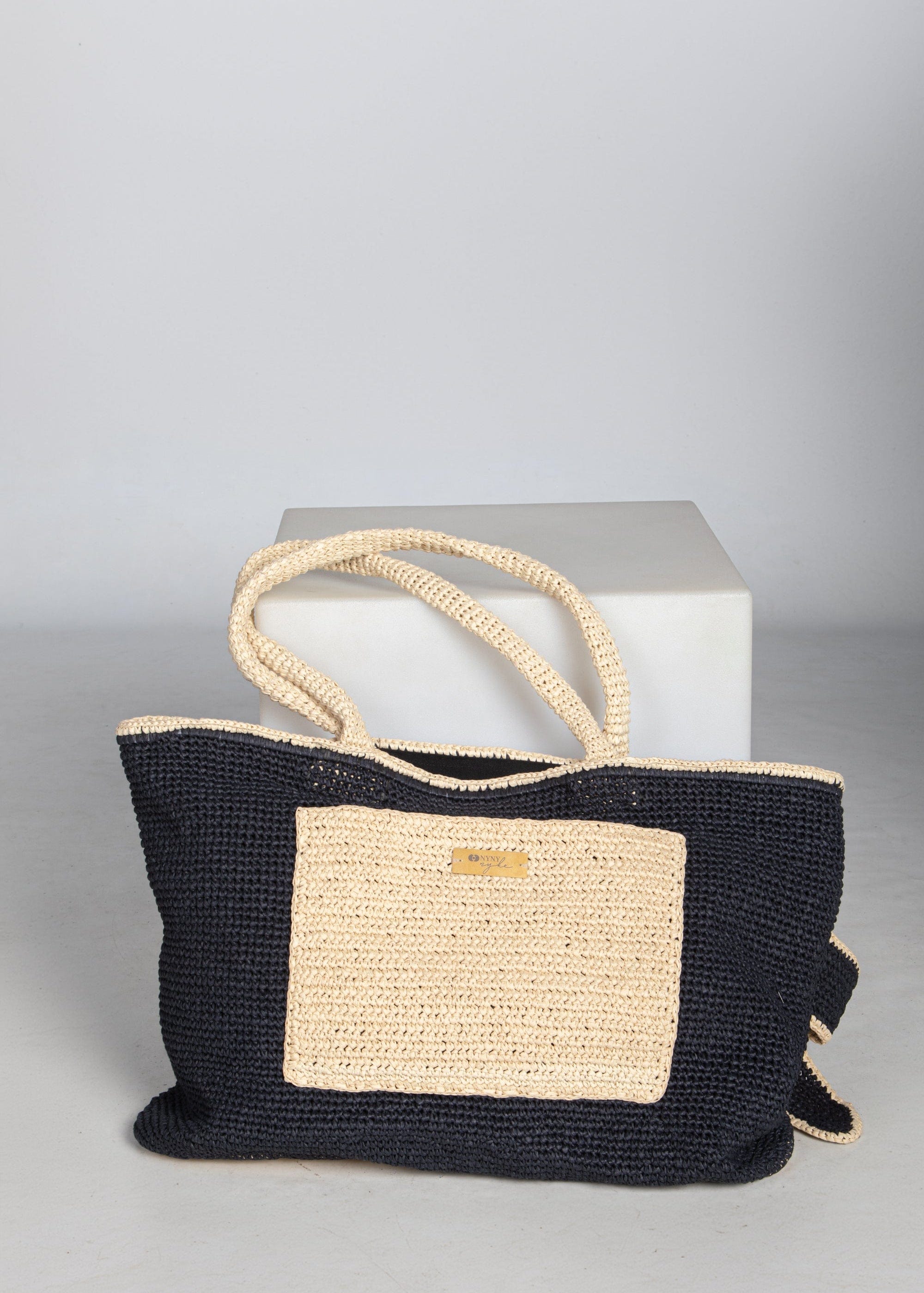 Nyny Ryke Bags Black Bow Beach Bag