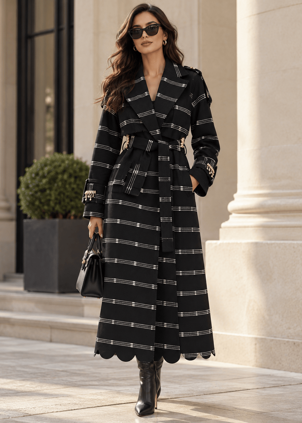 Nyny Ryke Trench Vera Black Trench Coat