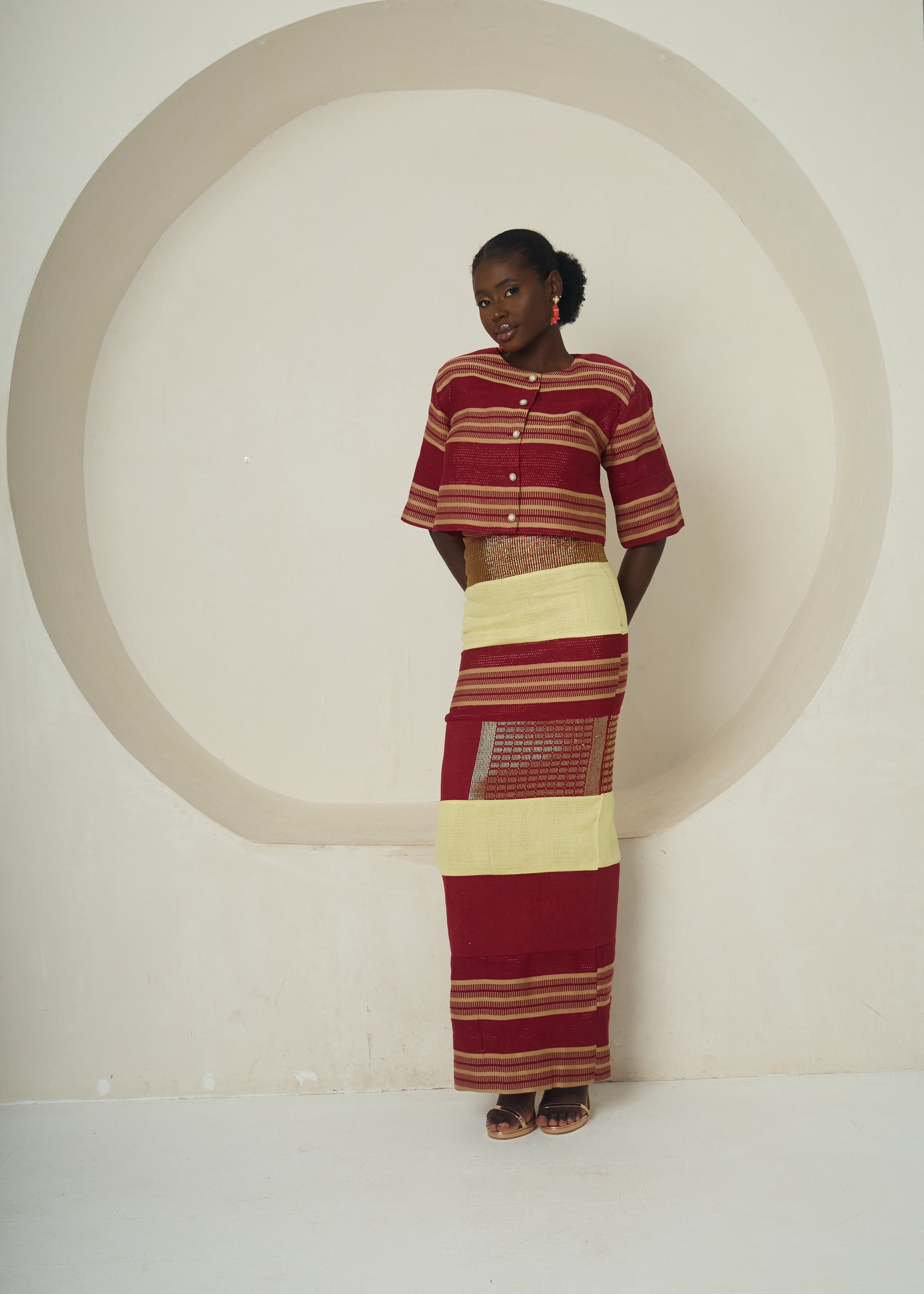 PEM Co-Ord Set Orange Print / 8 Ochanya Set