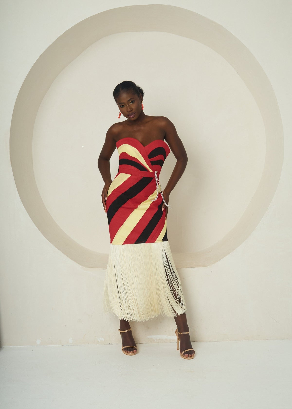 Anebi Dress - Orange Print - African Fashion by PEM