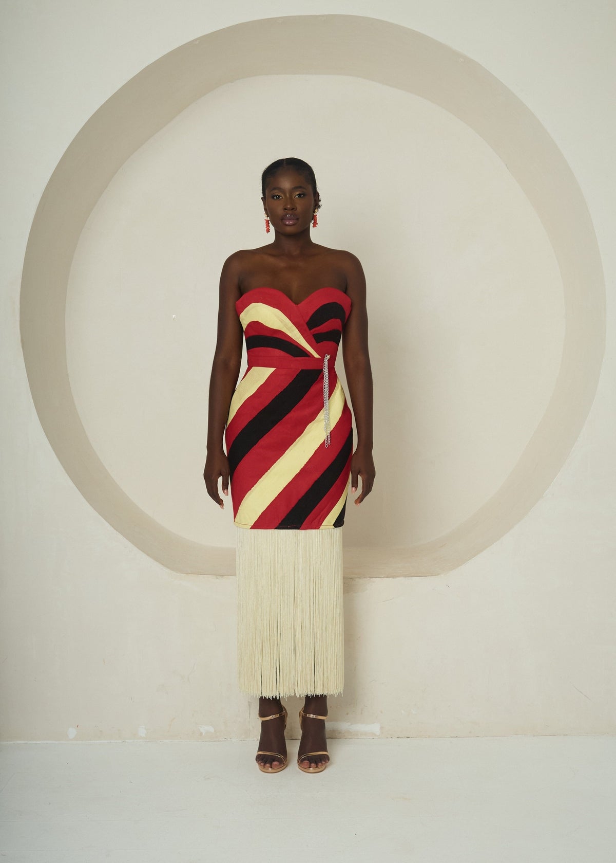 Anebi Dress - Orange Print - African Fashion by PEM